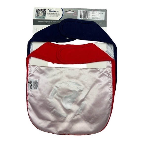 Baby Fanatic NFL Texans Baby Bib Pack OS - Picture 3 of 8